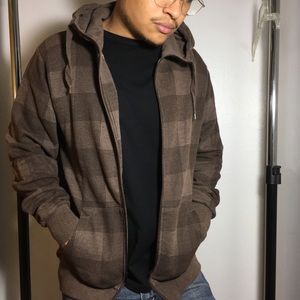 H&M Brown Zip Up Hoodie